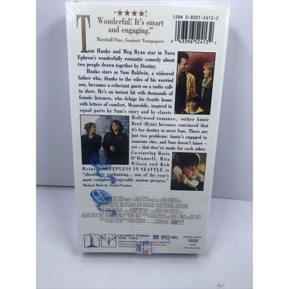 Sleepless in Seattle (VHS, 1993), Sealed W/ Watermark Tom Hanks Meg Ryan - Picture 3 of 5